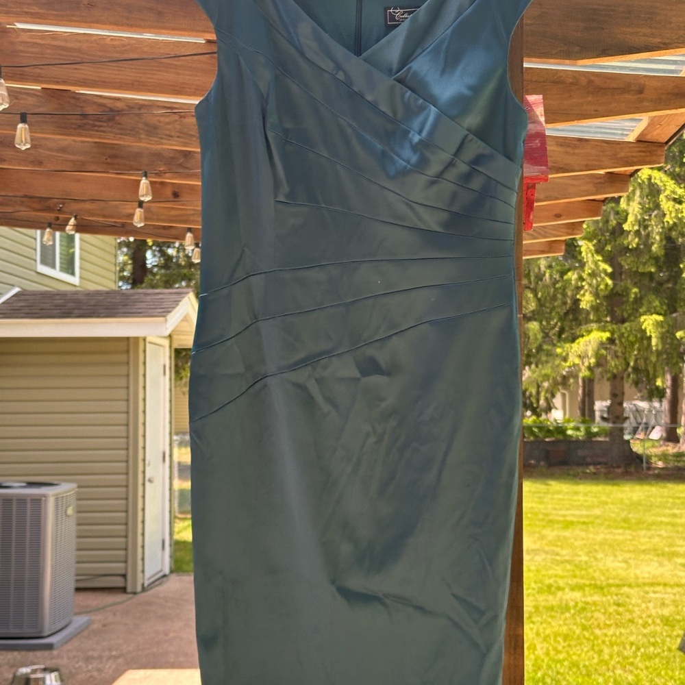 Dressbarn Teal Green Sweetheart Dress Elegant Quality Women’s 10 High End